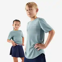 Decathlon Tennisshirt voor kinderen Light frosty green aanbieding