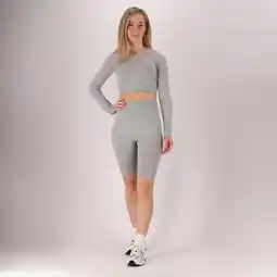 Decathlon Xtreme - Sportset dames - Short/Crop top - Grijs - Crop top dames - Sport short aanbieding