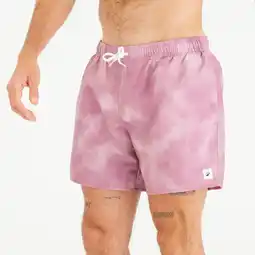 Decathlon Korte boardshort 15 voor surfen heren 100 Cloud paars grijs aanbieding