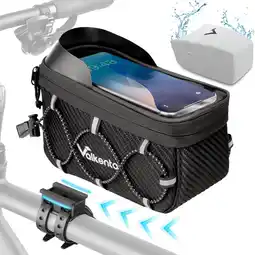 Decathlon Frame Bag - met telefoonvak en regenbescherming zwart aanbieding