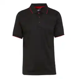 Decathlon Herenpolo met korte mouwen (Zwart/Klassiek Rood) aanbieding