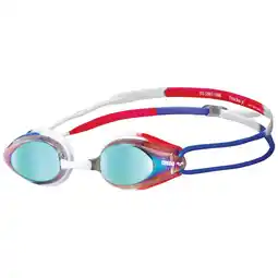 Decathlon Arena Kinder Zwembril Tracks Mirror Blauw/Wit/Rood aanbieding
