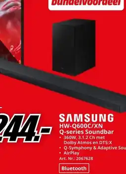 MediaMarkt SAMSUNG HW-Q600C/XN Q-series Soundbar aanbieding