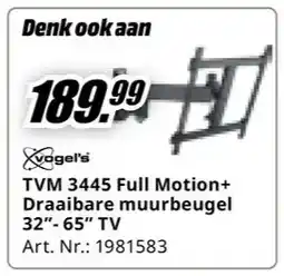 MediaMarkt TVM 3445 Full Motion+ Draaibare muurbeugel 32-65 TV aanbieding