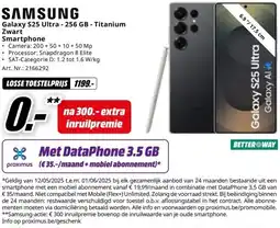 MediaMarkt SAMSUNG Galaxy S25 Ultra - 256 GB - Titanium Zwart aanbieding