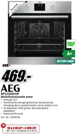 MediaMarkt AEG BPS335061M Multifunctionele oven aanbieding