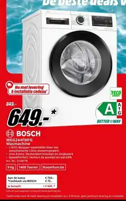 MediaMarkt BOSCH WGG244FMFG Wasmachine aanbieding