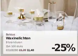 Hanos Bolsius Waxinelichten aanbieding