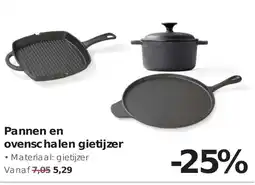 Hanos Pannen en ovenschalen gietijzer aanbieding