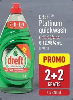 ALDI Dreft platinum quickwash aanbieding
