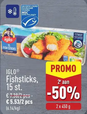 ALDI Iglo fishsticks aanbieding