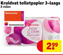 Kruidvat Kruidvat toiletpapier 3-laags aanbieding