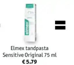 Kruidvat Elmex tandpasta Sensitive Original 75 ml aanbieding