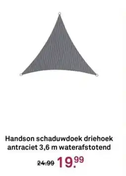 Karwei Handson schaduwdoek driehoek antraciet waterafstotend aanbieding