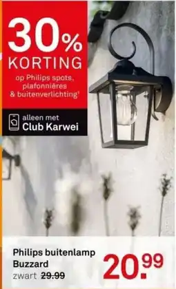 Karwei Philips buitenlamp Buzzard aanbieding
