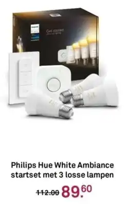 Karwei Philips Hue White Ambiance startset met 3 losse lampen aanbieding