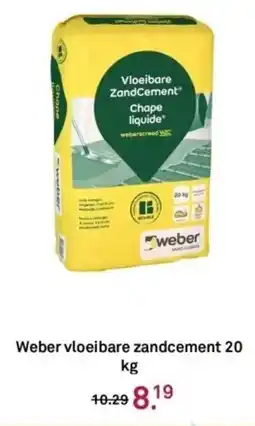 Karwei Weber vloeibare zandcement aanbieding