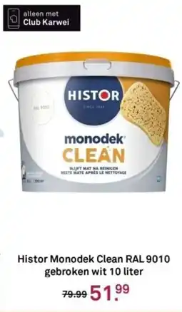 Karwei Histor Monodek Clean RAL 9010 gebroken wit aanbieding