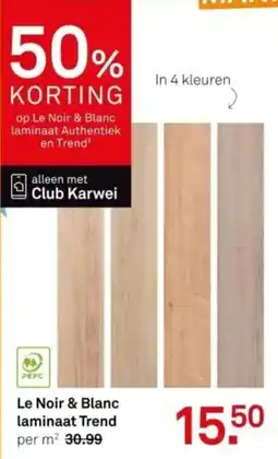 Karwei Le Noir & Blanc laminaat Trend aanbieding