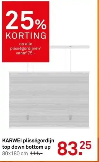Karwei Karwei plisségordijn top down bottom up aanbieding