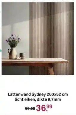 Karwei Lattenwand Sydney licht eiken, dikte aanbieding
