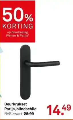 Karwei Deurkrukset Parijs, blindschild aanbieding