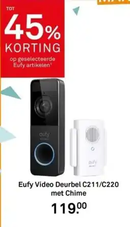 Karwei Eufy Video Deurbel C211/C220 met Chime aanbieding