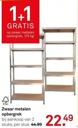 Karwei Zwaar metalen opbergrek aanbieding