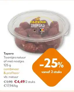 Tapero Toontjes natuur of met nootjes 125 g