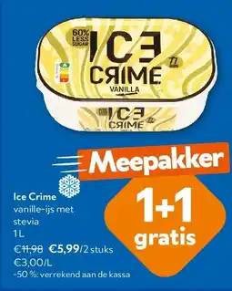 OKay Ice Crime vanille-ijs met stevia 1 L aanbieding