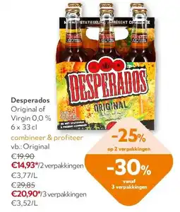 OKay Desperados Original of Virgin 0,0 % 6 x 33 cl aanbieding