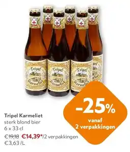 OKay Tripel Karmeliet sterk blond bier aanbieding