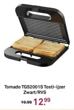 Karwei Tomado TGS2001S Tosti-ijzer Zwart/RVS aanbieding