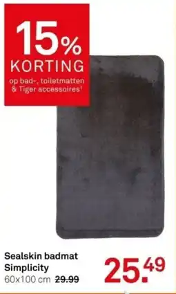 Sealskin badmat Simplicity