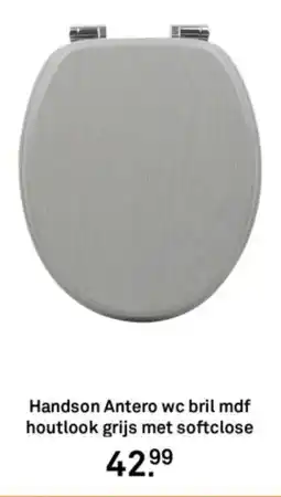 Karwei Handson Antero wc bril mdf houtlook grijs met softclose aanbieding