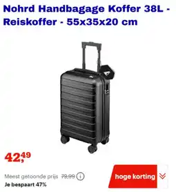 Bol.com Nohrd Handbagage Koffer - Reiskoffer aanbieding