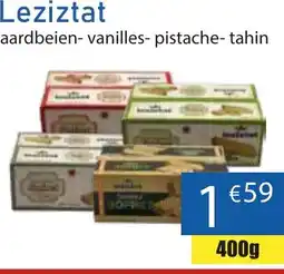 Leziztat aardbeien- vanilles- pistache- tahin