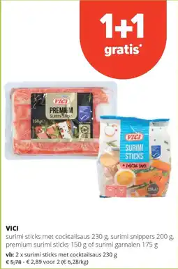 Spar VICI surimi sticks met cocktailsaus 230 g aanbieding