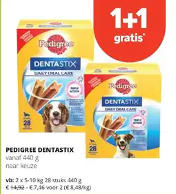 Spar PEDIGREE DENTASTIX vanaf 440 g aanbieding