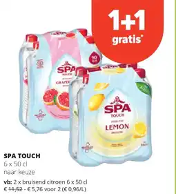 Spar SPA TOUCH bruisend citroen 6 x 50 cl aanbieding