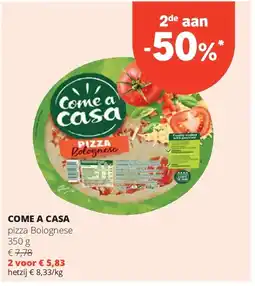 Spar COME A CASA pizza Bolognese 350 g aanbieding