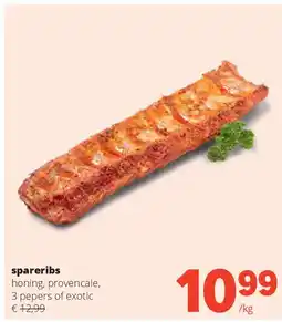 Spar spareribs honing, provencale, 3 pepers of exotic aanbieding