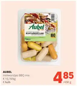 Spar AUBEL miniworstjes BBQ mix aanbieding