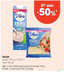 Spar DILEA zero lactose geraspte emmental 100 g aanbieding