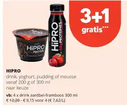 Spar HIPRO drink aardbei-framboos 300 ml aanbieding