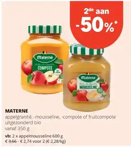 Spar MATERNE appelmousseline 600 g aanbieding