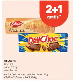 DELACRE Délichoc met melkchocolade 150 g