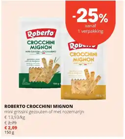 Spar ROBERTO CROCCHINI MIGNON mini grissini gezouten of met rozemarijn aanbieding