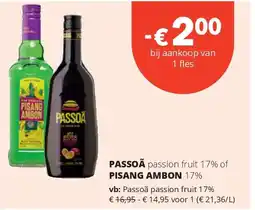 Spar Passoã passion fruit 17% aanbieding