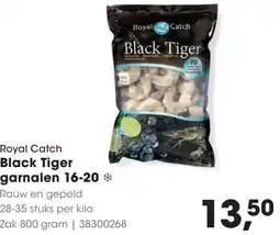 Hanos Royal Catch Black Tiger garnalen 16-20 aanbieding